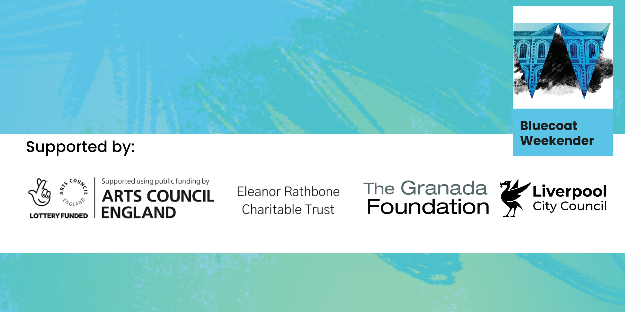 Funder logos ACE, LCC, Granada Foundation and Eleanor Rathbone